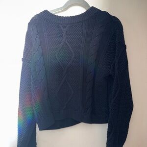 Quince 100% Organic Cropped Cable Sweater